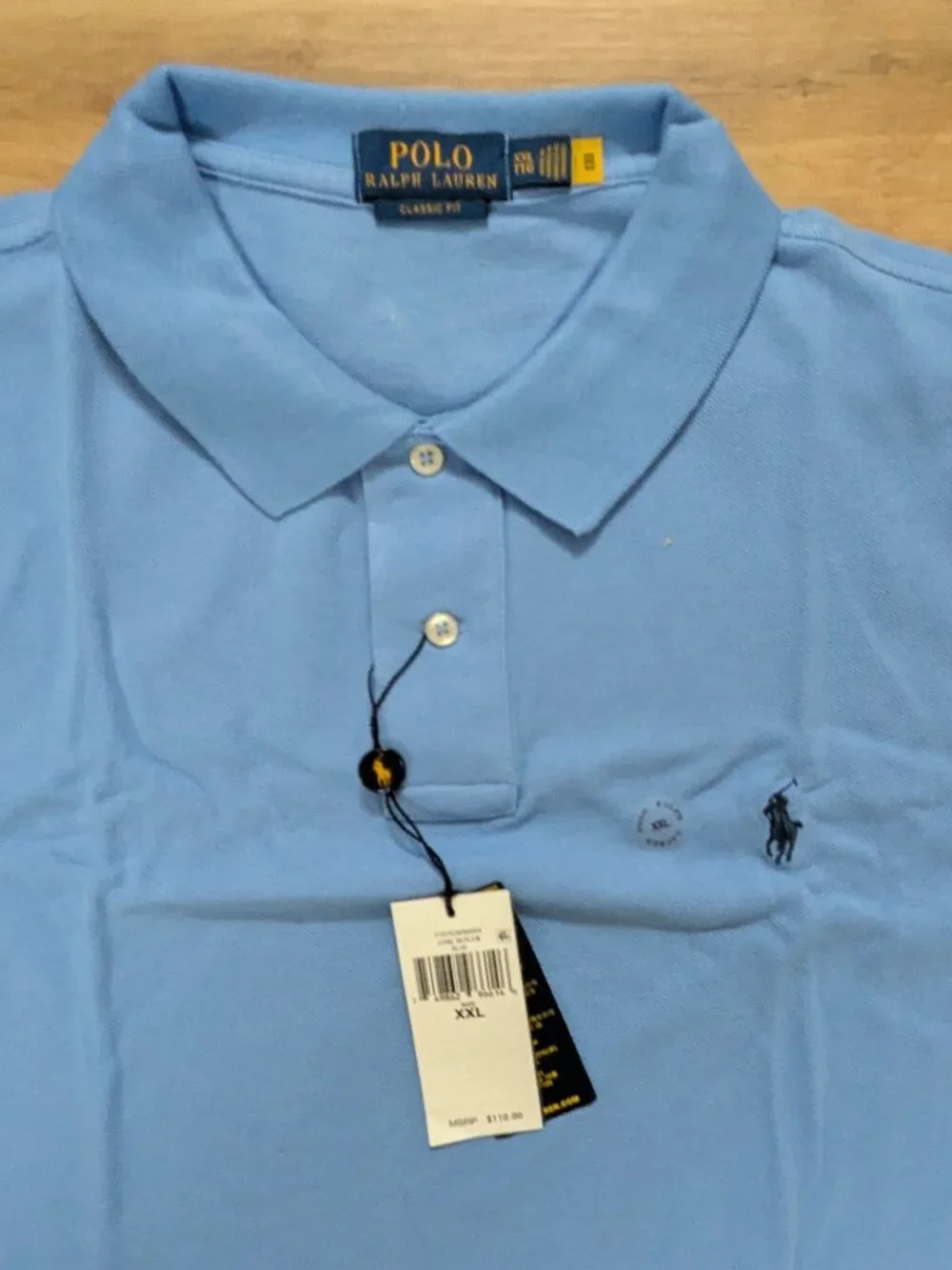 NWT Polo Ralph Lauren Classic Fit Polo XXL Core Replen Blue with navy blue logo